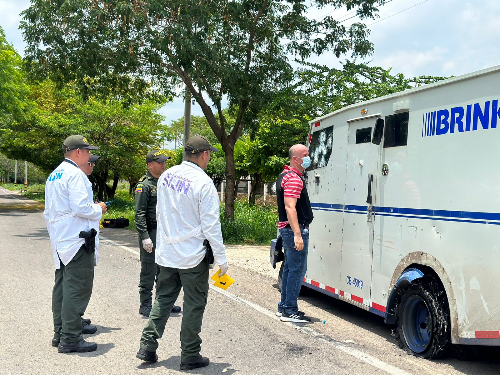 A la cárcel cinco presunto implicados en robo al carro de valores